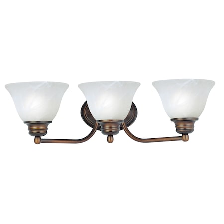 Maxim Lighting Malaga 3-Light 19.5" Wide Oil Rubbed Bronze Vanity Light 2688MROI